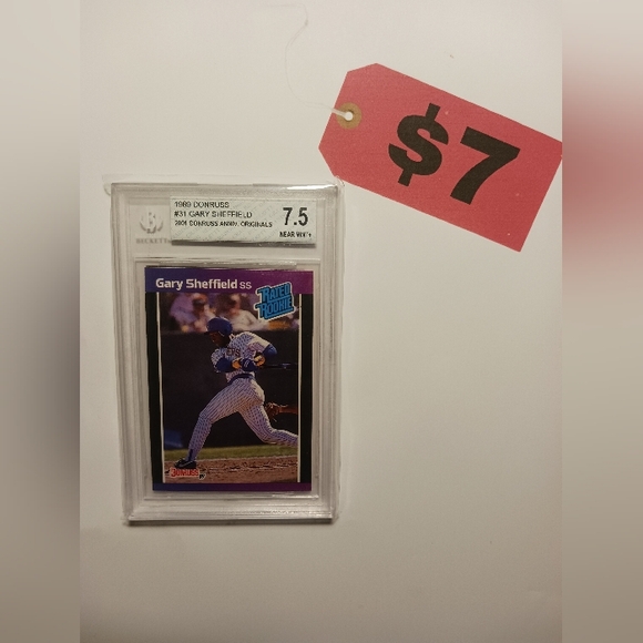 1989 Donruss Rated Rookie Gary Sheffield #31 Card Beckett 7.5 NM+ - Picture 1 of 4